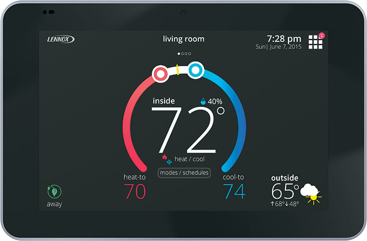 thermostat with digital temperature display