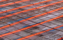 in-floor tubing for in-floor heating