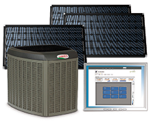 Lennox heat pump and solar panels